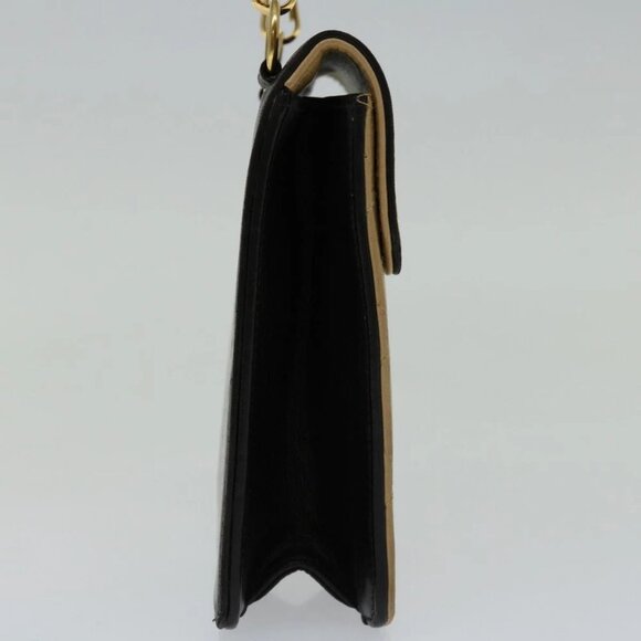 CHANEL Matelasse Hand Bag Leather Beige CC Auth 68905A - Picture 5 of 16